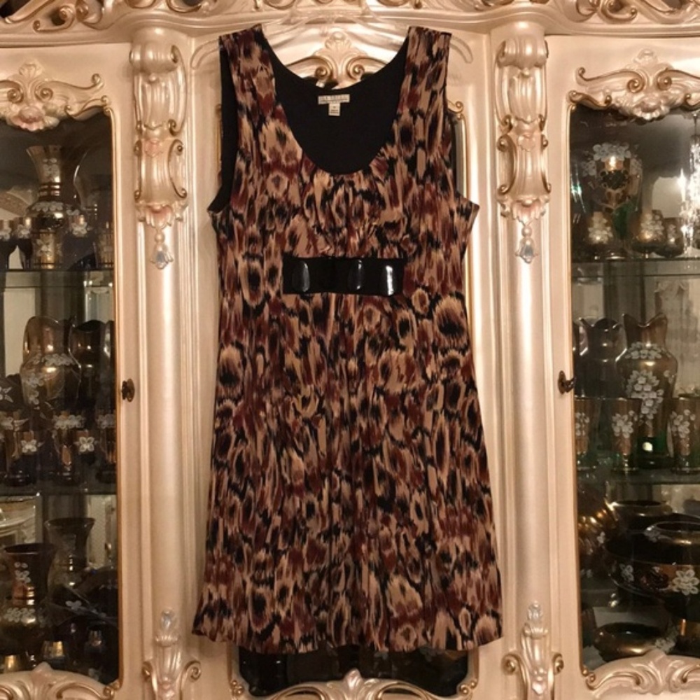 EUC En focus Tunic Top/Dress in Brown Red Beige 16